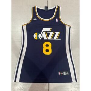NBA Utah Jazz Deron Williams Basketball Jersey 8 Adidas Women's Size Medium